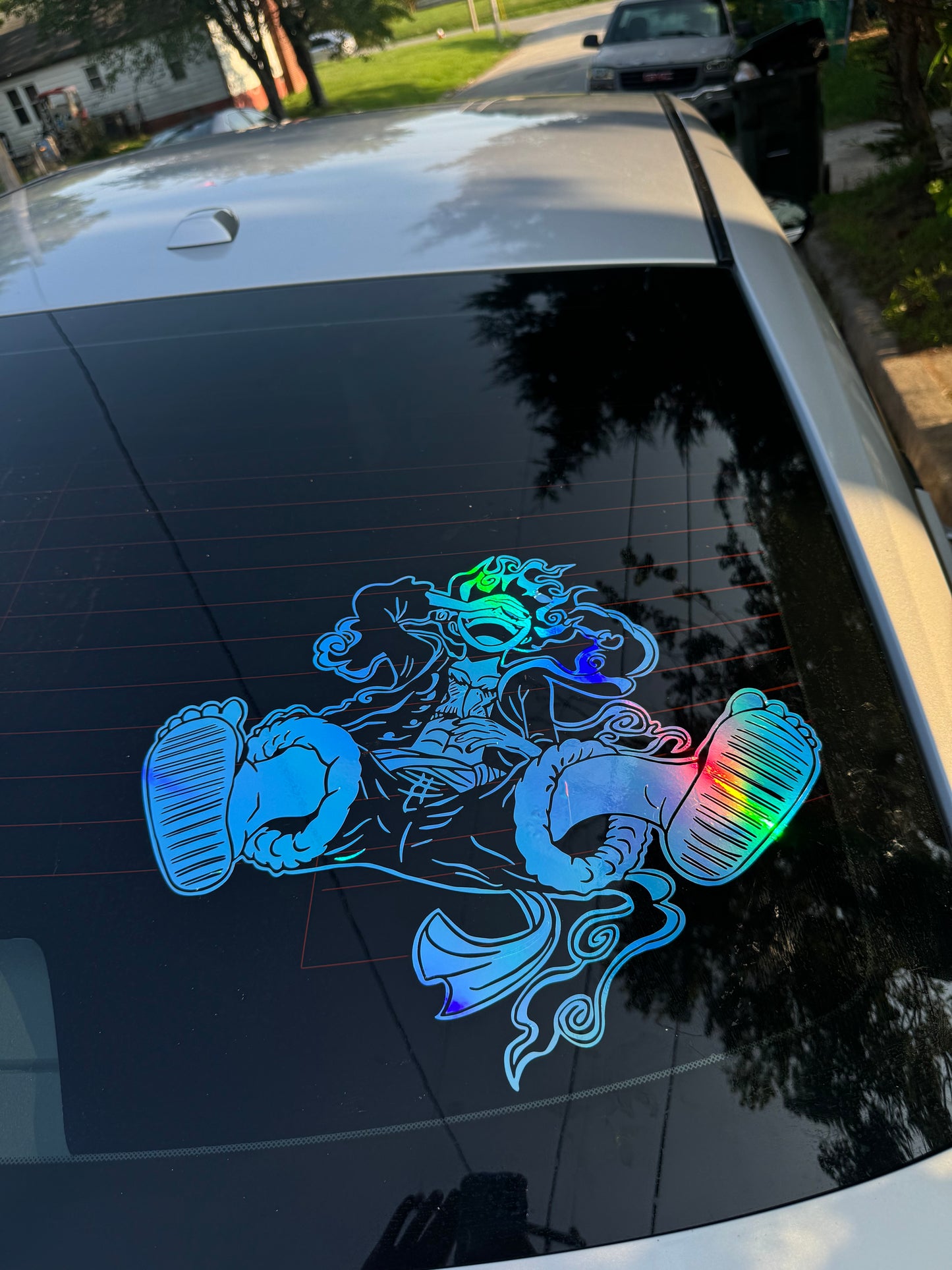 Luffy 1Piece Anime High Quality Vinyl Sticker Graphic Truck Car SUV Decal - Waterproof Vinyl - Cool Decal for back windows of Cars Trucks and SUV - Weather Resistant - Car Wash Safe - Damage Free Removal - Mexican Decals - Mexican Pride Sticker -