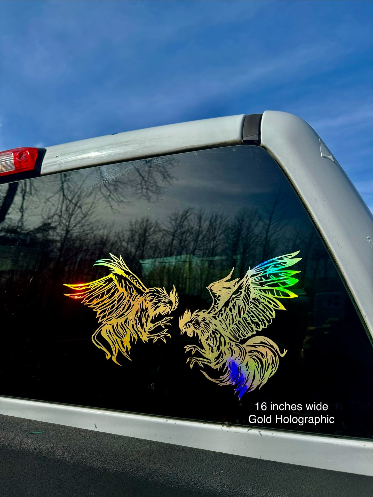 Roosters Large Car Graphic Decal | Vinyl Car Truck Wall Decals | Stickers | Removable | SVG |Mothers day |Birthday Gift | Fathers Day Gift