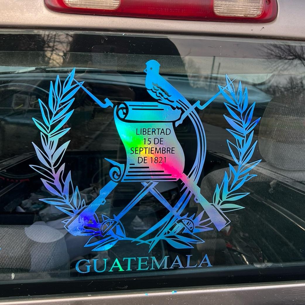 Escudo De Guatemala Large Car Graphic Decal | Vinyl Car Truck Wall Decals | Stickers | Removable | SVG |Mothers day |Birthday Gift | Fathers Day Gift