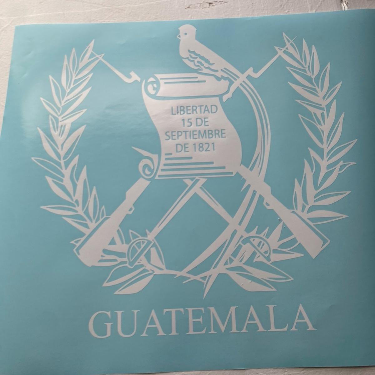 Escudo De Guatemala Large Car Graphic Decal | Vinyl Car Truck Wall Decals | Stickers | Removable | SVG |Mothers day |Birthday Gift | Fathers Day Gift