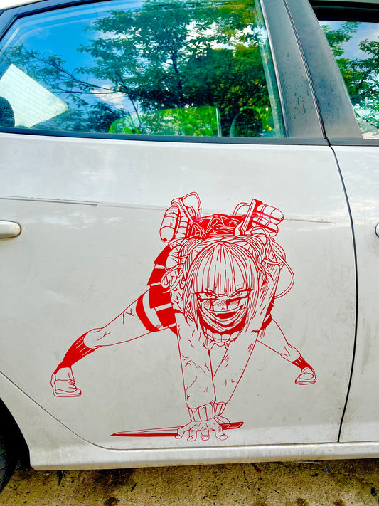 Girl Large Anime Car Graphic | Anime | Vinyl Car Truck Wall Decals | Stickers | Removable | SVG | Birthday Gifts | Fathers Day Gift