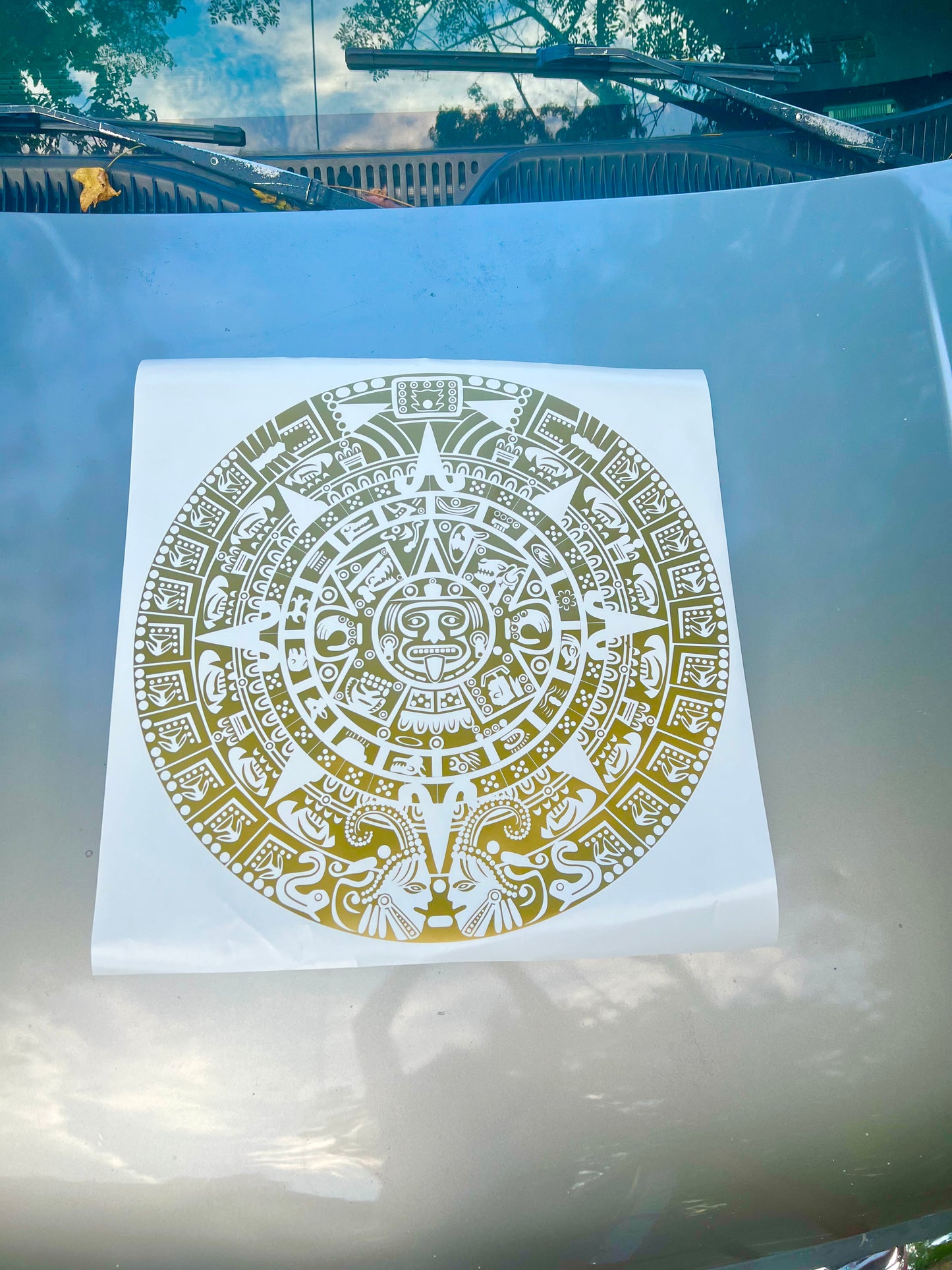 Aztec Calendar Large Car Graphic Decal | Vinyl Car Truck Wall Decals | Stickers | Removable | SVG |Mothers day |Birthday Gift | Fathers Day Gift