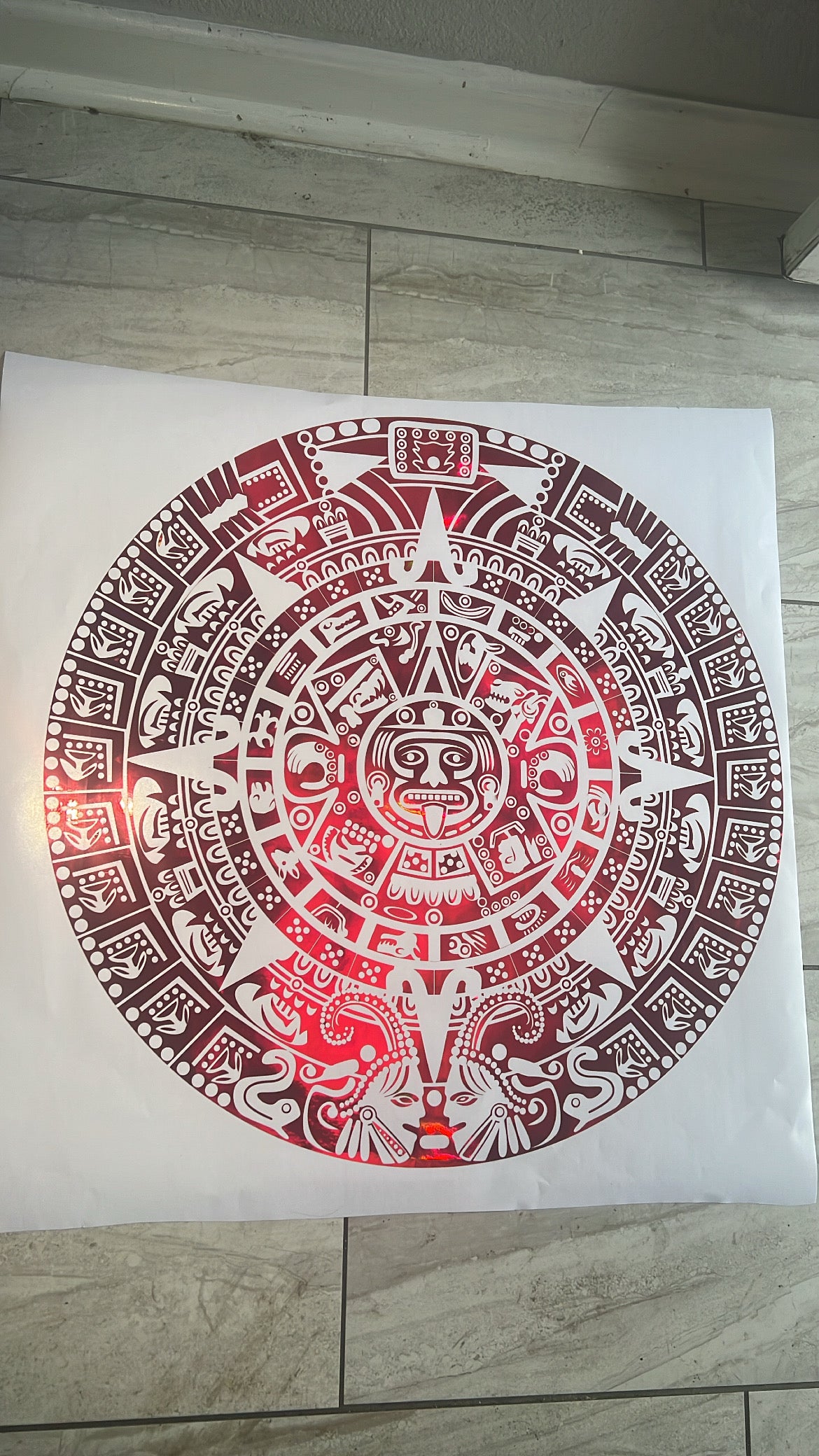 Aztec Calendar Large Car Graphic Decal | Vinyl Car Truck Wall Decals | Stickers | Removable | SVG |Mothers day |Birthday Gift | Fathers Day Gift