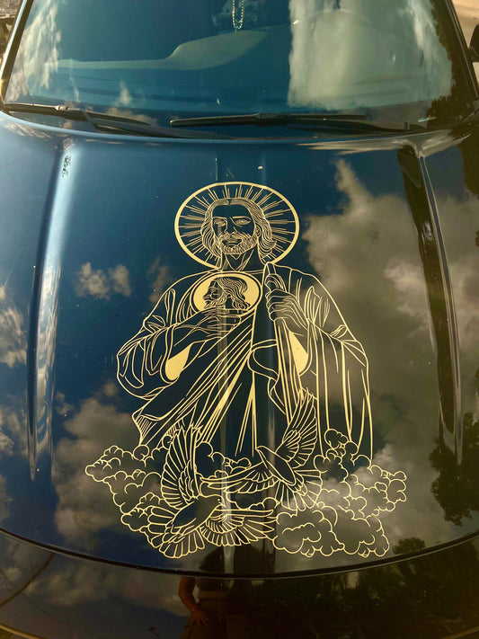 San Judas Tadeo Design 1 Car Graphic | Anime | Vinyl Car Truck Wall Decals | Stickers | Removable | SVG | Birthday Gifts | Fathers Day Gift