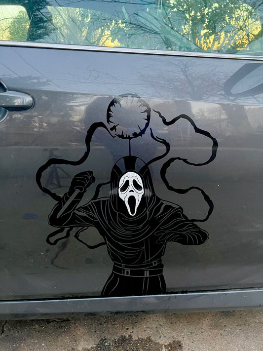 Large Ghostface Car Graphic | Anime | Vinyl Car Truck Wall Decals | Stickers | Removable | SVG | Birthday Gifts | Fathers Day Gift