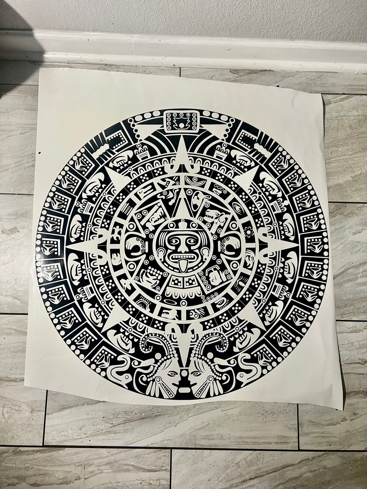 Aztec Calendar Large Car Graphic Decal | Vinyl Car Truck Wall Decals | Stickers | Removable | SVG |Mothers day |Birthday Gift | Fathers Day Gift