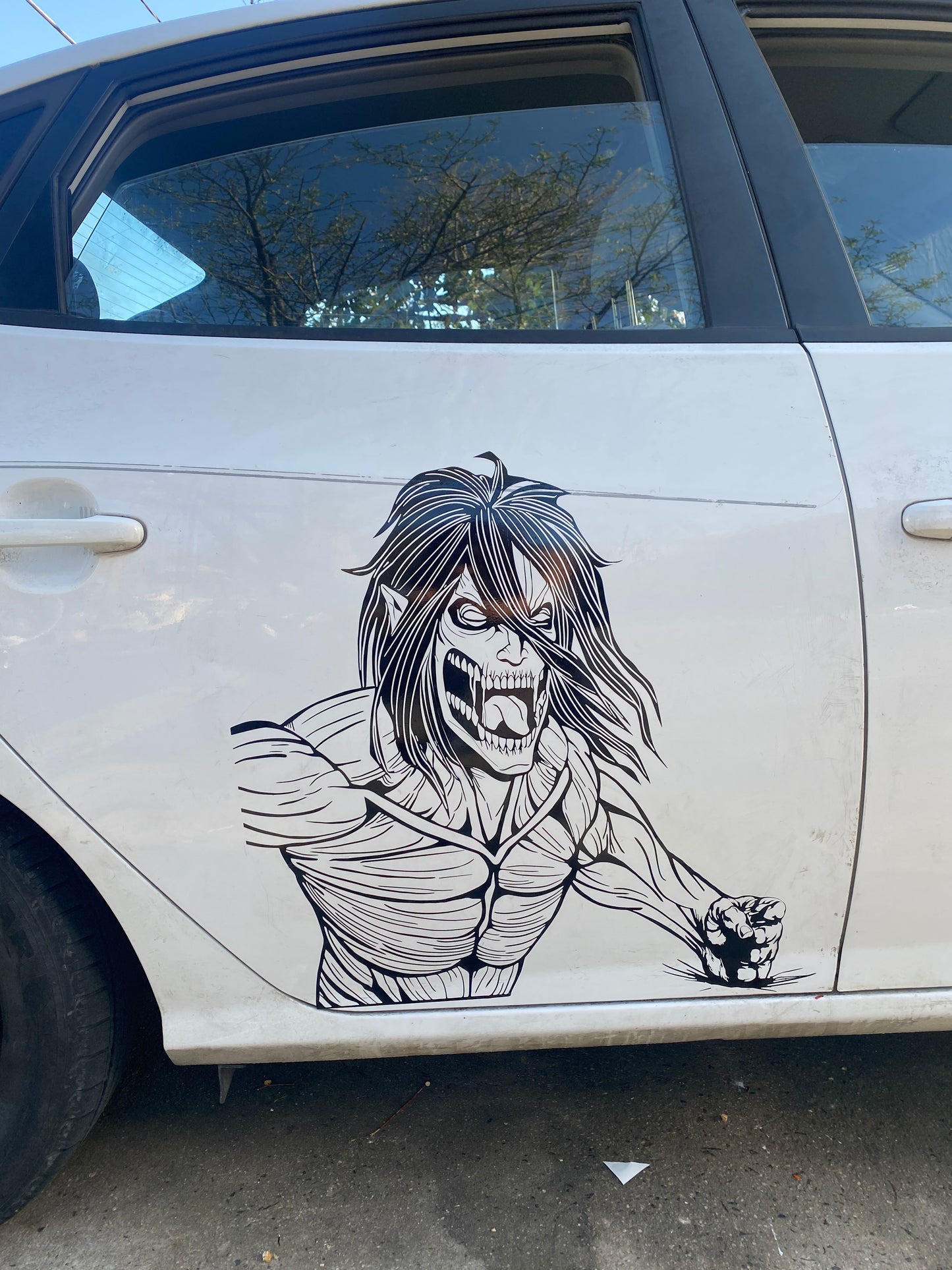 Eren Titan Large Car Graphic | Anime | Vinyl Car Truck Wall Decals | Stickers | Removable | SVG | Birthday Gifts | Fathers Day Gift