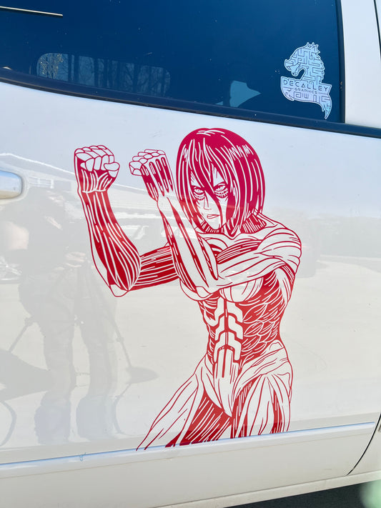 Girl Large Anime Car Graphic | Anime | Vinyl Car Truck Wall Decals | Stickers | Removable | SVG | Birthday Gifts | Fathers Day Gift