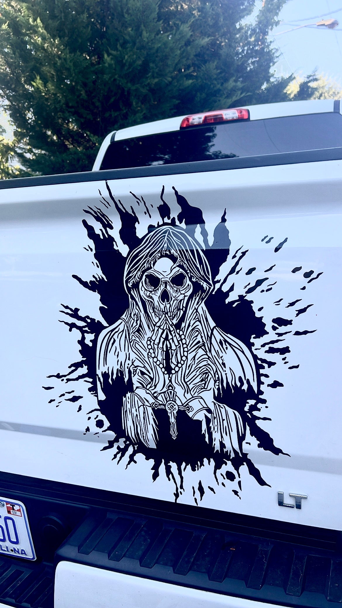 Santa Muerte Large Car Graphic | Anime | Vinyl Car Truck Wall Decals | Stickers | Removable | SVG | Birthday Gifts | Fathers Day Gift