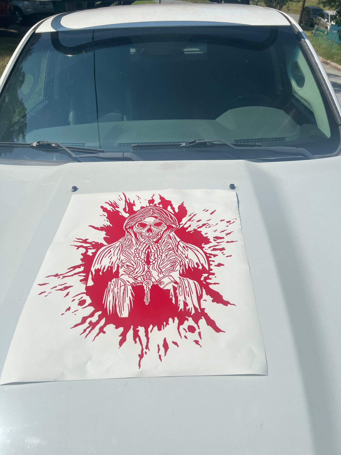 Santa Muerte Large Car Graphic | Anime | Vinyl Car Truck Wall Decals | Stickers | Removable | SVG | Birthday Gifts | Fathers Day Gift