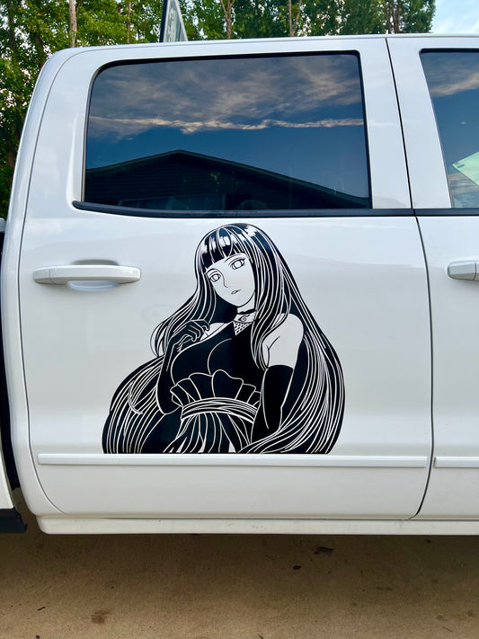 Large Anime Car Graphic | Anime | Vinyl Car Truck Wall Decals | Stickers | Removable | SVG | Birthday Gifts | Fathers Day Gift