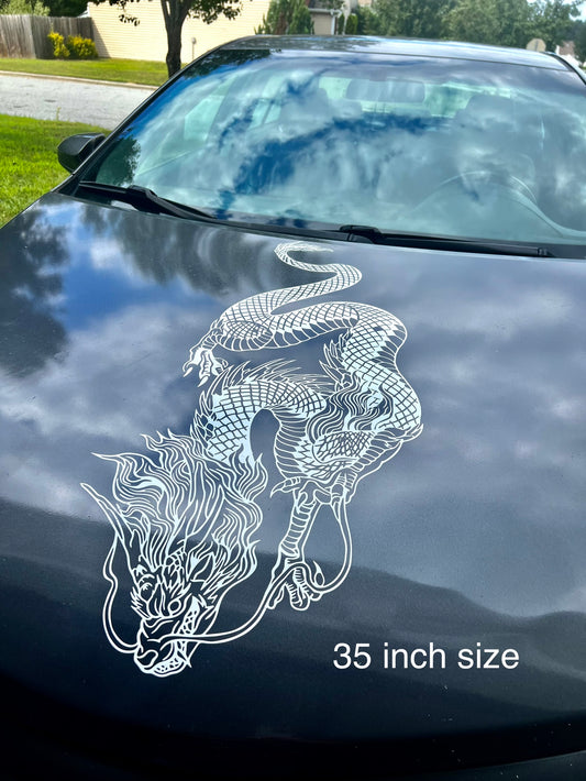 Dragon 3 Large Decal Vinyl For Cars Trucks Wall Decals | Stickers | Removable | SVG | Mothers day Gifts |Birthday Gifts | Fathers Day Gift