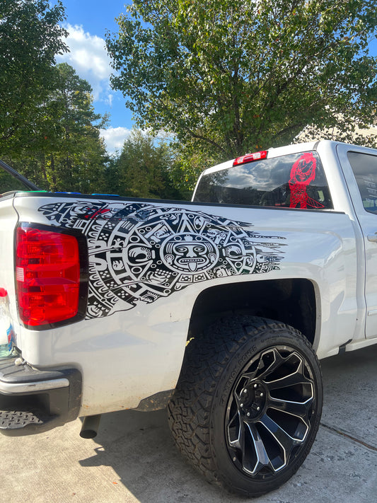 Aztec Flag Large Car Graphic Decal | Vinyl Car Truck Wall Decals | Stickers | Removable | SVG |Mothers day |Birthday Gift | Fathers Day Gift