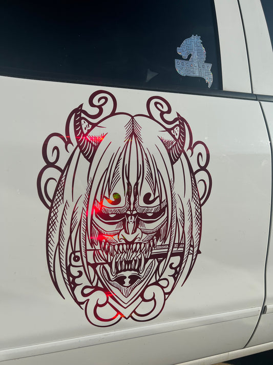 Demon Large Anime Car Graphic | Anime | Vinyl Car Truck Wall Decals | Stickers | Removable | SVG | Birthday Gifts | Fathers Day Gift