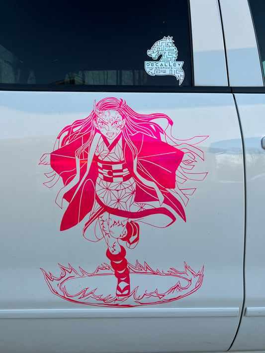 Large Anime Girl Nez Car Graphic | Anime | Vinyl Car Truck Wall Decals | Stickers | Removable | SVG | Birthday Gifts | Fathers Day Gift