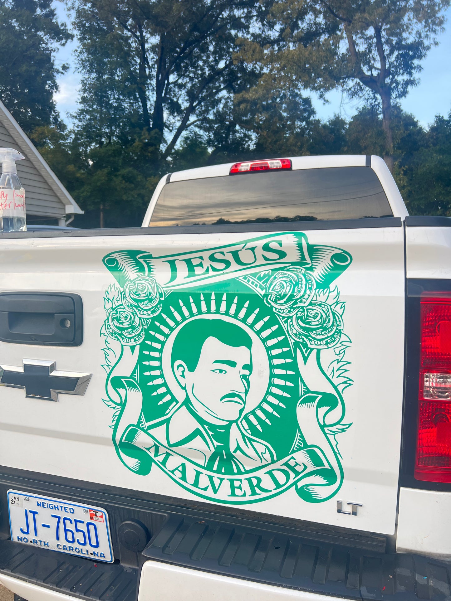 Jesus Malverde Large Car Graphic Decal | Vinyl Car Truck Wall Decals | Stickers | Removable | SVG |Mothers day |Birthday Gift | Fathers Day Gift