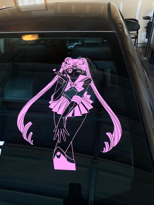 Anime Girl Large Car Graphic | Anime | Vinyl Car Truck Wall Decals | Stickers | Removable | SVG | Birthday Gifts | Fathers Day Gift