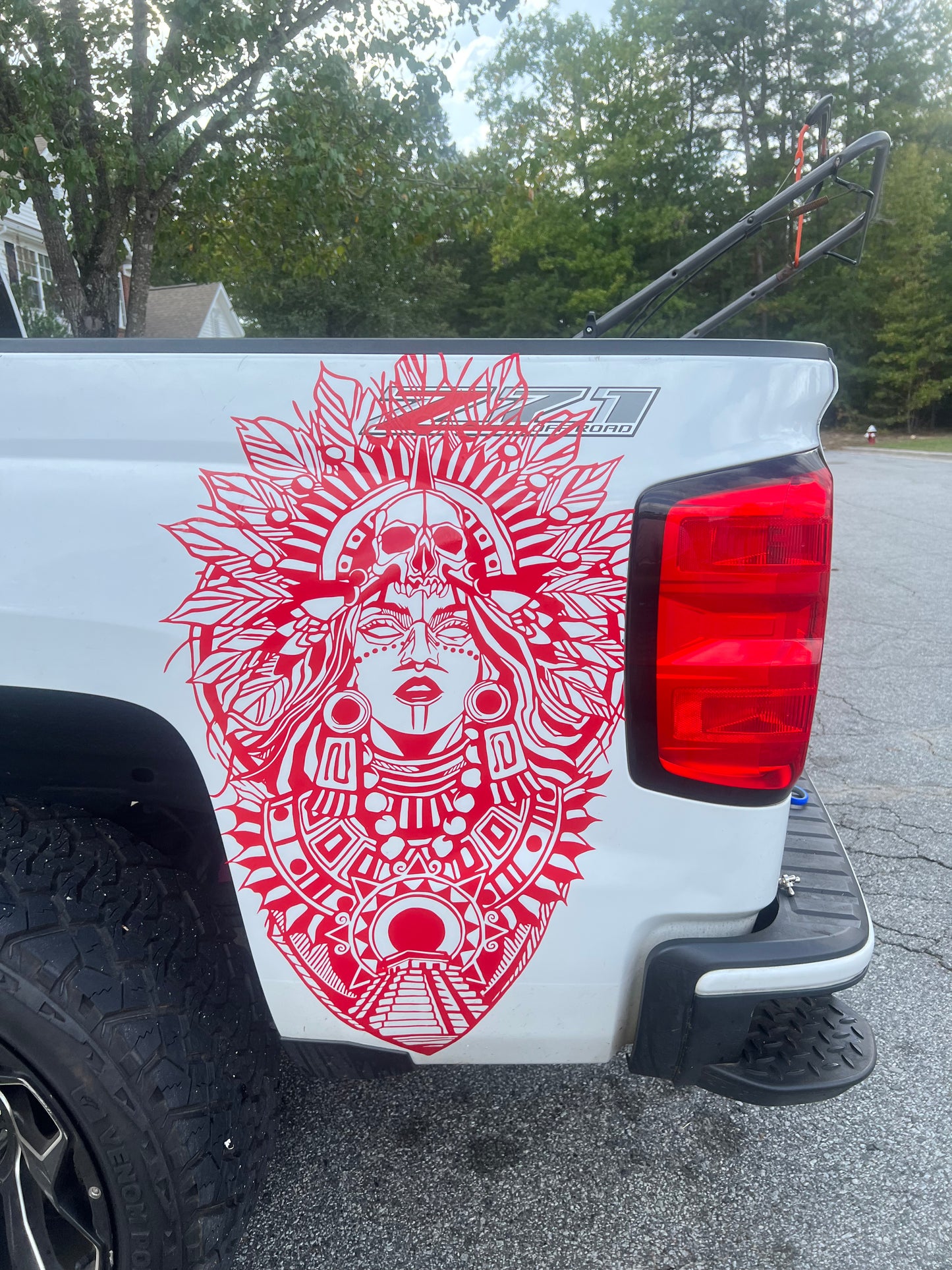 Aztec Women Skull Large Car Graphic Decal | Vinyl Car Truck Wall Decals | Stickers | Removable | SVG |Mothers day |Birthday Gift | Fathers Day Gift