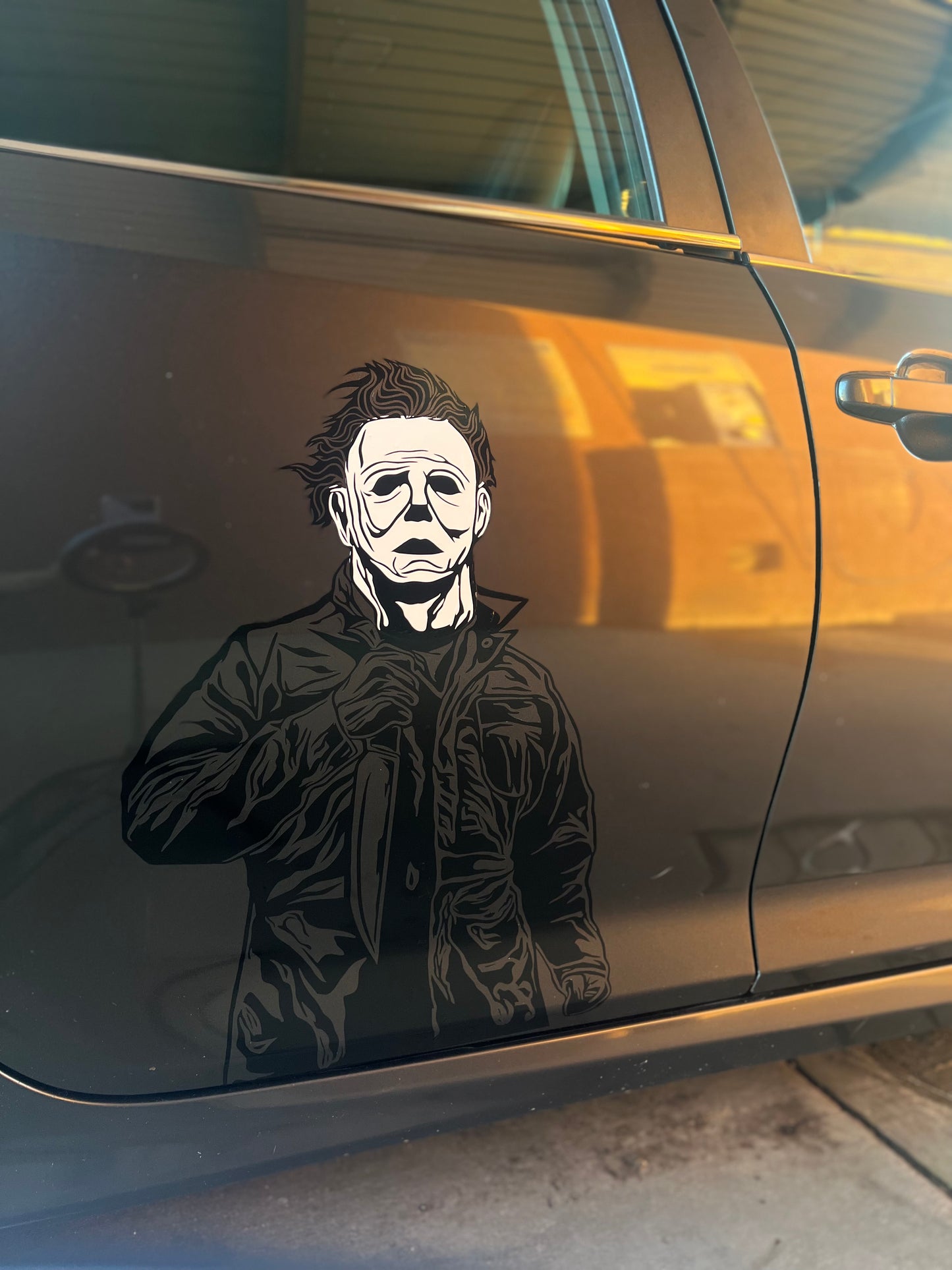 Michael Myers Large Car Graphic | Anime | Vinyl Car Truck Wall Decals | Stickers | Removable | SVG | Birthday Gifts | Fathers Day Gift