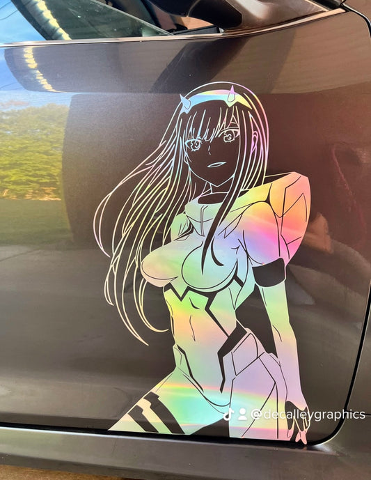 Girl 02 Large Anime Car Graphic | Anime | Vinyl Car Truck Wall Decals | Stickers | Removable | SVG | Birthday Gifts | Fathers Day Gift